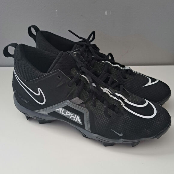 Nike Alpha Menace 3 Shark Football Black Cleats Men's 11 - Picture 2 of 8